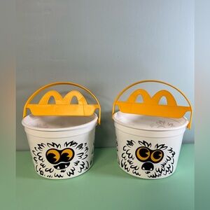 McDonald 2024 White Happy Meal Boo Buckets, Monster Buckets, Trick or Treat Pale